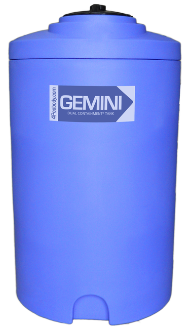65 Gal Gemini Dual Containment® Tank - LPE SD 1.5 - Blue